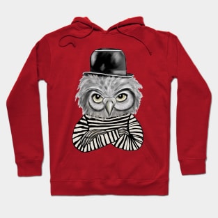 Owl with bowler hat Hoodie